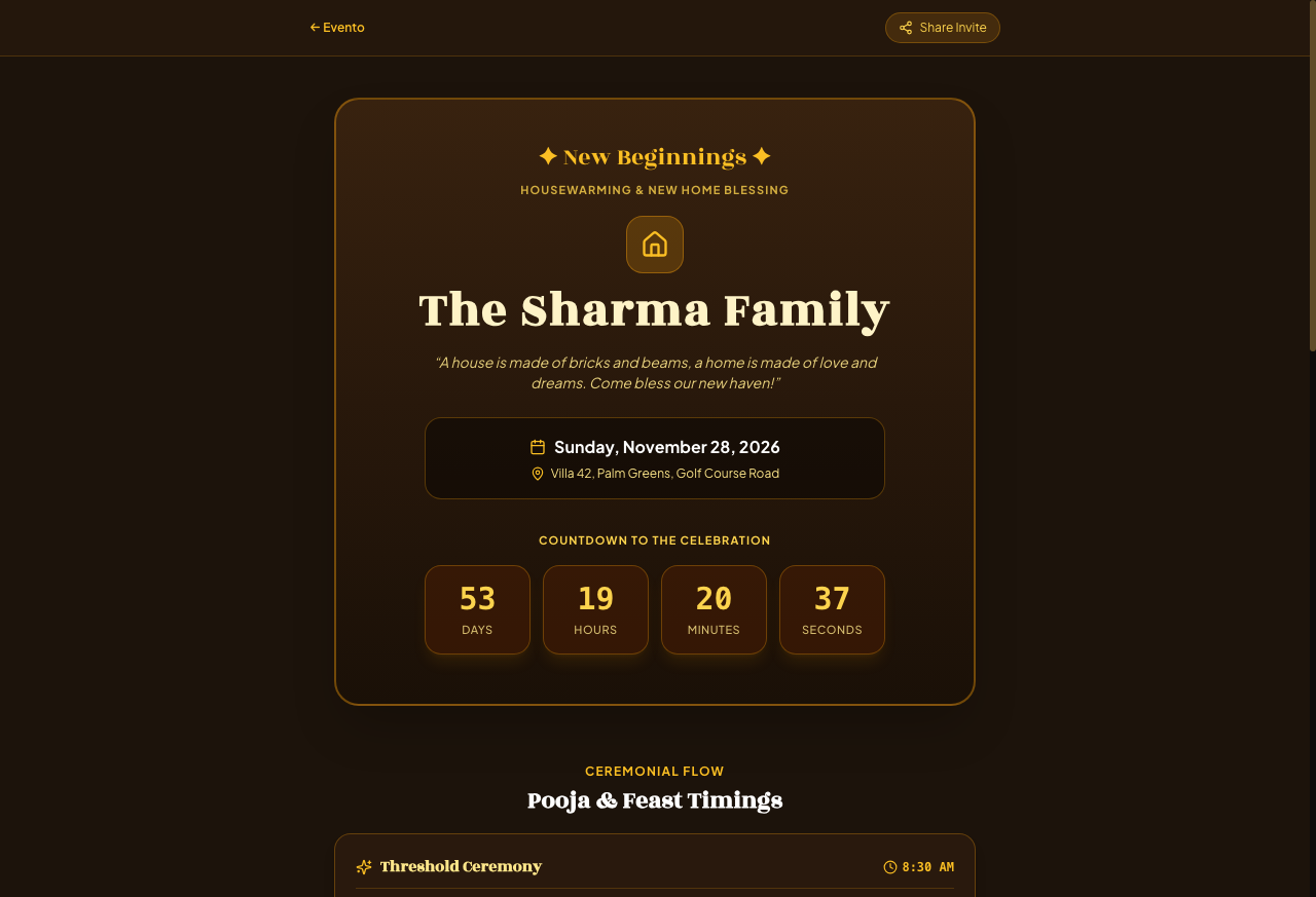Preview of the Elegant Housewarming invitation design