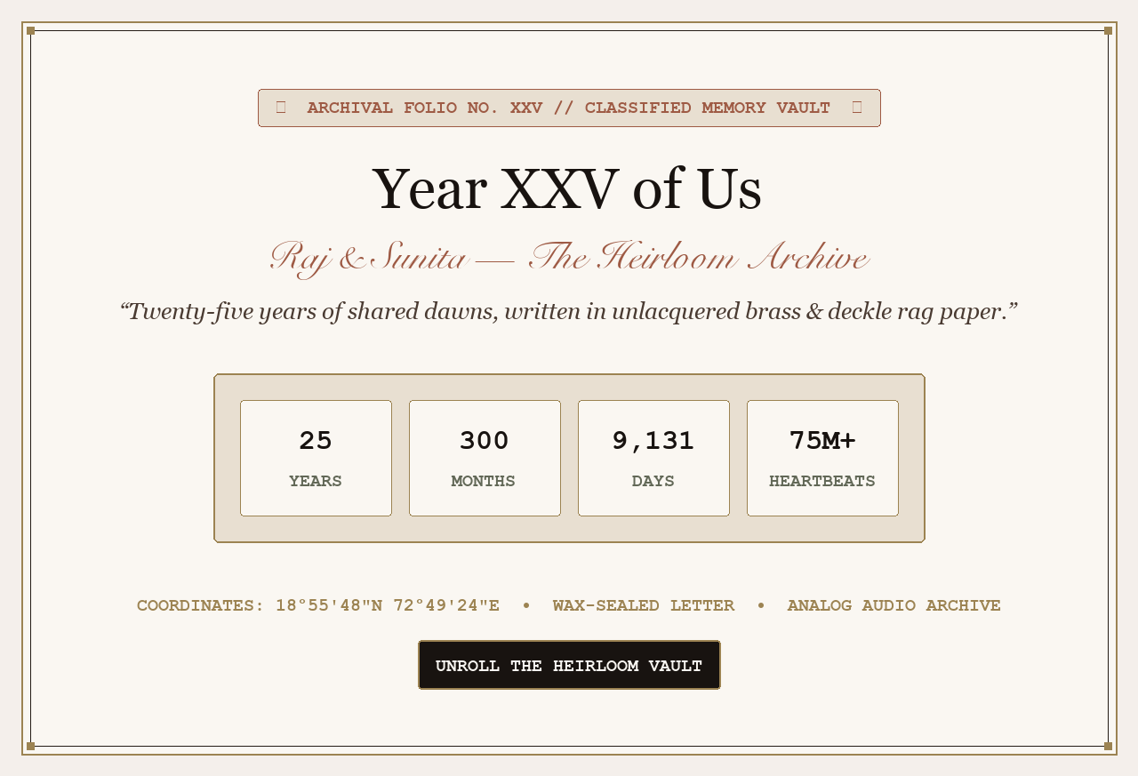 Preview of the The Heirloom Archive & Memory Vault invitation design